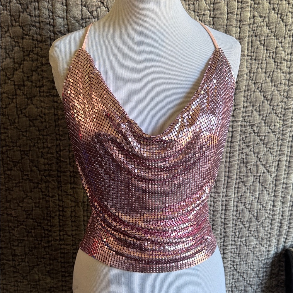 Glamorous Pink Sequin Camisole - image 1